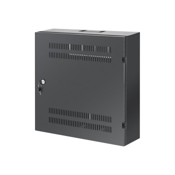 INTELLINET Low-Profile 19inch Wall Mount Cabinet with 4U Horizontal and 2U Vertical Rails 170mm 6.7 in depth black RAL7021 INTELLINET Low-Profile 19inch Wall Mount Cabinet with 4U Horizontal and 2U Vertical Rails 170mm 6.7 in depth black RAL7021