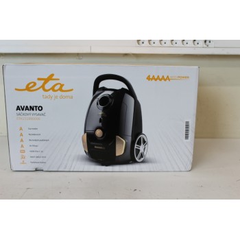 SALE OUT. ETA ETA151990000 Avanto Vacuum cleaner, Bagged, Dust bag 3 L, Working radius 10 m, Power 700 W, Black | ETA | Avanto Vacuum cleaner | ETA151990000 | Bagged | Power 700 W | Dust capacity 3 L | Black | DAMAGED PACKAGING