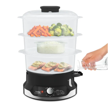 TEFAL Food Steamer VC204810	Ultracompact Black 800 W Capacity 9 L Number of baskets 3