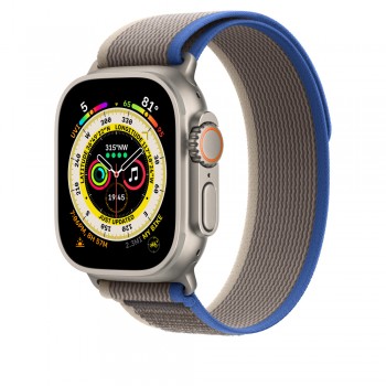 Apple Trail Loop - S/M 49 Band fits 130–180mm wrists Blue/Gray Nylon