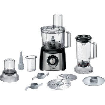 Bosch | Food Processor MultiTalent 3 Plus | MCM3PM386 | 900 W | Number of speeds 2 | Bowl capacity 2.3 L | Black/Stainless steel