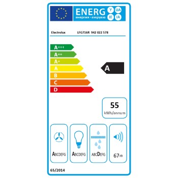 Electrolux | Built-in | Energy efficiency class A | Width 54 cm | Push buttons | LED | Black