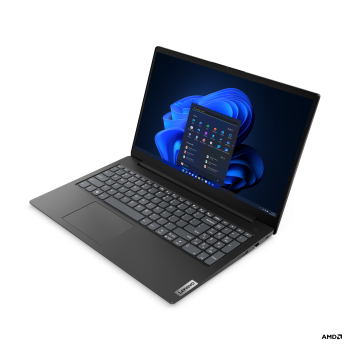 Lenovo Essential V15 G4 AMN | Black | 15.6 " | IPS | FHD | 1920 x 1080 pixels | Anti-glare | AMD Ryzen 5 | 7520U | 16 GB | Soldered LPDDR5 | 512 GB | AMD Radeon 610M Graphics | Windows 11 Pro | 802.11ax | 5.2 | English | Warranty 24 month(s) | Batter