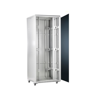SOMI Networks | 37U, 19″ Freestanding Cabinet | 37U-60/80NAC | Gray | Max Load 800kg; Removable and Lockable Side Panels; Glass Doors; Unassembled | Depth: 80 cm