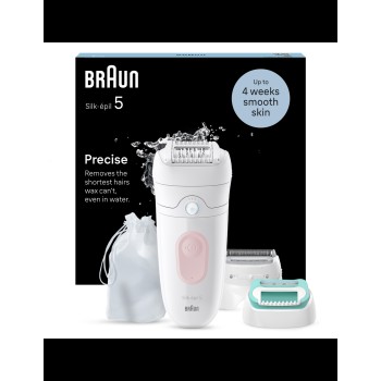 Braun | Epilator | SE5-050 Silk-épil 5 | Operating time (max) 40 min | Number of power levels 1 | Wet & Dry | White