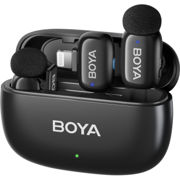 Boya | Mini-15 Ultracompact 2.4GHz Wireless Microphone System with Lightning plug | Black