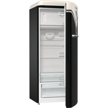 Gorenje Retro Refrigerator | OBRB615DBK | Energy efficiency class D | Free standing | Larder | Height 152.5 cm | Fridge net capacity 225 L | Freezer net capacity 22 L | 38 dB | Black