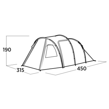 Easy Camp Family tent | Hidra 5 | 5 person(s) | Green