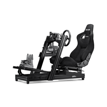 Next Level Racing | Aluminum | Racing Simulator Cockpit | GTElite Front and Side Mount Edition | Black