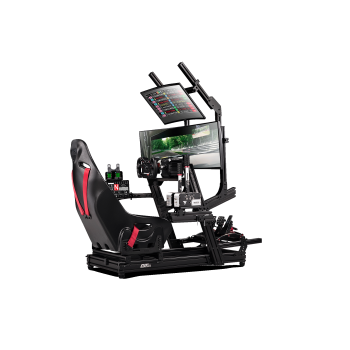 Next Level Racing | Aluminum | Racing Simulator Cockpit | GTElite Front and Side Mount Edition | Black