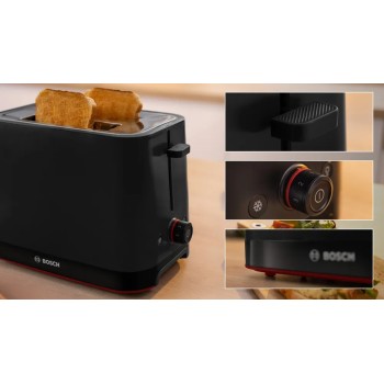 Bosch Compact Toaster | TAT3M123 MyMoment | Power 950 W | Number of slots 2 | Housing material Plastic | Black