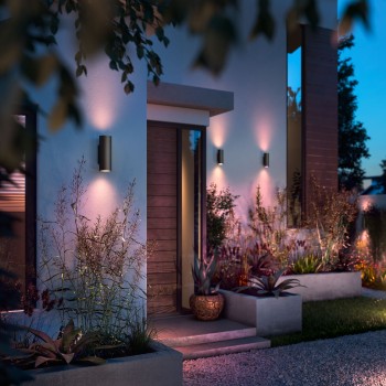Philips Hue WCA Appear Outdoor Wall Lantern, Black | 8 W | 2000-6500 Hue White Colour Ambiance