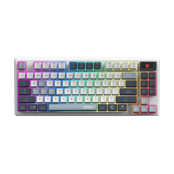 MSI FORGE GK600 TKL WIRELESS SKY | Gaming Keyboard | Wireless | US | Bluetooth | 2.4 GHz, Bluetooth, USB 2.0 | Mechanical Linear