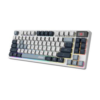 MSI FORGE GK600 TKL WIRELESS SKY | Gaming Keyboard | Wireless | US | Bluetooth | 2.4 GHz, Bluetooth, USB 2.0 | Mechanical Linear