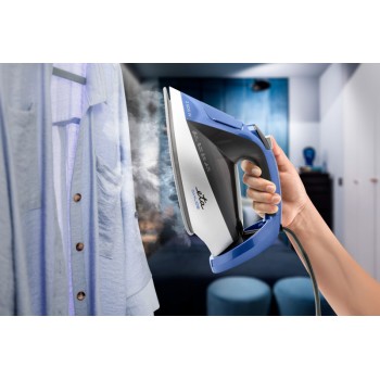 ETA Steam Iron | ETA227690000 Chloe | Steam Iron | 2600 W | Water tank capacity 350 ml | Continuous steam 40 g/min | Silver/Blue