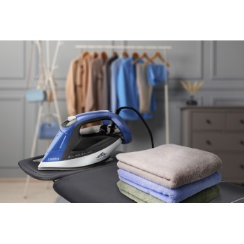 ETA Steam Iron | ETA227690000 Chloe | Steam Iron | 2600 W | Water tank capacity 350 ml | Continuous steam 40 g/min | Silver/Blue