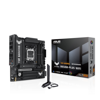 Asus TUF GAMING B850M-PLUS WIFI | Processor family AMD | Processor socket AM5 | DDR5 | Supported hard disk drive interfaces M.2, SATA | Number of SATA connectors 4
