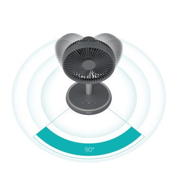 Duux Fan | Rize Flex | Stand Fan | Grey | Diameter 21 cm | Number of speeds 4 | Oscillation | 10 W | No