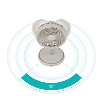 Duux Fan | Rize Flex | Stand Fan | Greige | Diameter 21 cm | Number of speeds 4 | Oscillation | 10 W | No