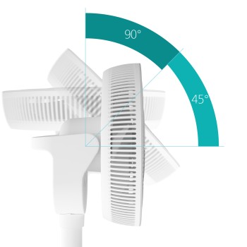 Duux Fan | Whisper Flex 2 | Stand Fan | White | Diameter 34 cm | Number of speeds 30 | Oscillation | 2-21.5 W | Yes