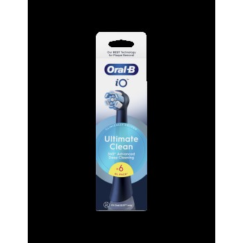 Oral-B Replaceable toothbrush heads | iO UltimateClean | Heads | For adults | Number of brush heads included 6 | Black