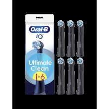 Oral-B Replaceable toothbrush heads | iO UltimateClean | Heads | For adults | Number of brush heads included 6 | Black