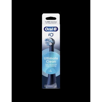 Oral-B Replaceable toothbrush heads | iO UltimateClean | Heads | For adults | Number of brush heads included 4 | Black