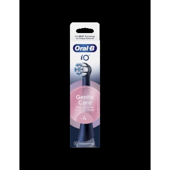 Oral-B Replaceable toothbrush heads | iO GentleCare | Heads | For adults | Number of brush heads included 4 | Black