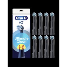 Oral-B Replaceable toothbrush heads | iO UltimateClean | Heads | For adults | Number of brush heads included 8 | Black