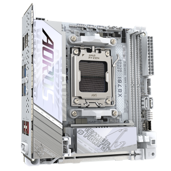 Gigabyte X870I AORUS PRO ICE | Processor family AMD | Processor socket AM5 | DDR5 SDRAM | Supported hard disk drive interfaces M.2, SATA | Number of SATA connectors 2