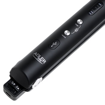 Adler Cordless Hair Straightener | AD 2327 | Ceramic heating system | Display LED | Temperature (min) 160 °C | Temperature (max) 220 °C | Black
