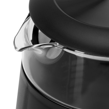 Adler Kettle with LED Display | AD 1305 | Electric | 2200 W | 1.7 L | Plastic | 360° rotational base | Black/Silver