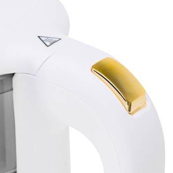 Adler Kettle with LED Display | AD 1305 | Electric | 2200 W | 1.7 L | Plastic | 360° rotational base | White/Gold