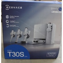 SALE OUT. Ecovacs DEEBOT T30S COMBO Vacuum cleaner,Robot+Handheld,Wet&Dry,Robot operating time 220 min,Dust bin 0,3 L,5200mAh,White+Auto-emp | Ecovacs | Vacuum cleaner | DEEBOT T30S COMBO | Wet&Dry | Li-ion | 5200 mAh | Dust capacity 3 L | 11000 P