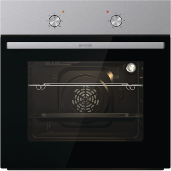 Gorenje Oven | BO6615E01X | 60 L | Electric | EnamelClean | Mechanical control | Height 59.5 cm | Width 59.5 cm | Stainless steel