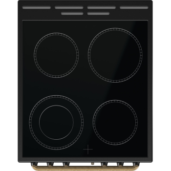 Gorenje Cooker | GECS5B70CLB | Hob type Vitroceramic | Oven type Electric | Black | Width 50 cm | Depth 59.4 cm | 70 L