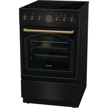 Gorenje Cooker | GECS5B70CLB | Hob type Vitroceramic | Oven type Electric | Black | Width 50 cm | Depth 59.4 cm | 70 L