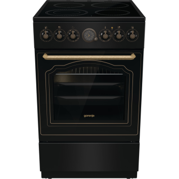 Gorenje Cooker | GECS5B70CLB | Hob type Vitroceramic | Oven type Electric | Black | Width 50 cm | Depth 59.4 cm | 70 L