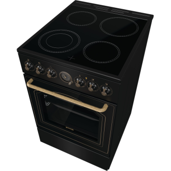 Gorenje Cooker | GECS5B70CLB | Hob type Vitroceramic | Oven type Electric | Black | Width 50 cm | Depth 59.4 cm | 70 L