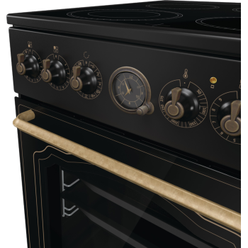 Gorenje Cooker | GECS5B70CLB | Hob type Vitroceramic | Oven type Electric | Black | Width 50 cm | Depth 59.4 cm | 70 L
