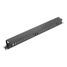 Lanberg 19" cable management panel type A 1U, black | Lanberg