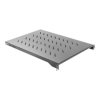 Lanberg 19" fixed shelf 1U/483x700mm max load capacity up to 15kg, black | Lanberg