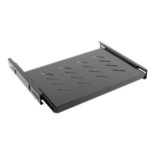 Lanberg 19" sliding shelf 1U/465x347mm max load capacity up to 60kg, black | Lanberg