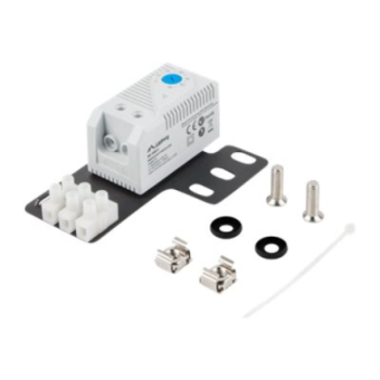 Lanberg Closed-loop thermostat 10A for rack cabinets with 19" ear and terminal block, gray | Lanberg Lanberg Closed-loop thermostat 10A for rack cabinets with 19" ear and terminal block, gray | Lanberg