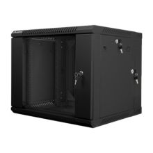 Lanberg Rack cabinet 19" double-section wall-mount 9U/600x600 (flat pack), black | Lanberg
