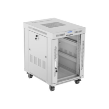 Lanberg Rack cabinet 19" free-standing 15U/600x800 (flat pack) with glass door lCD V2, grey | Lanberg