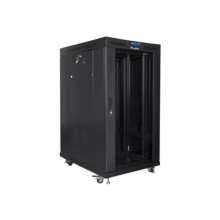 Lanberg Rack cabinet 19" free-standing 22U/800x1000 (flat pack) with glass door lCD V2, black | Lanberg