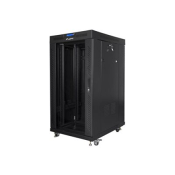 Lanbger Rack cabinet 19" free-standing 22U/800x800 (flat pack) with glass door lCD V2, black | Lanberg Lanbger Rack cabinet 19" free-standing 22U/800x800 (flat pack) with glass door lCD V2, black | Lanberg