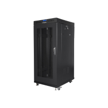 Lanberg Rack cabinet 19" free-standing 27U/600x800 (flat pack) with mesh door ICD V2, black | Lanberg