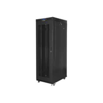 Lanberg Rack cabinet 19" free-standing 27U/800x1000 (flat pack) with glass door lCD V2, black | Lanberg Lanberg Rack cabinet 19" free-standing 27U/800x1000 (flat pack) with glass door lCD V2, black | Lanberg